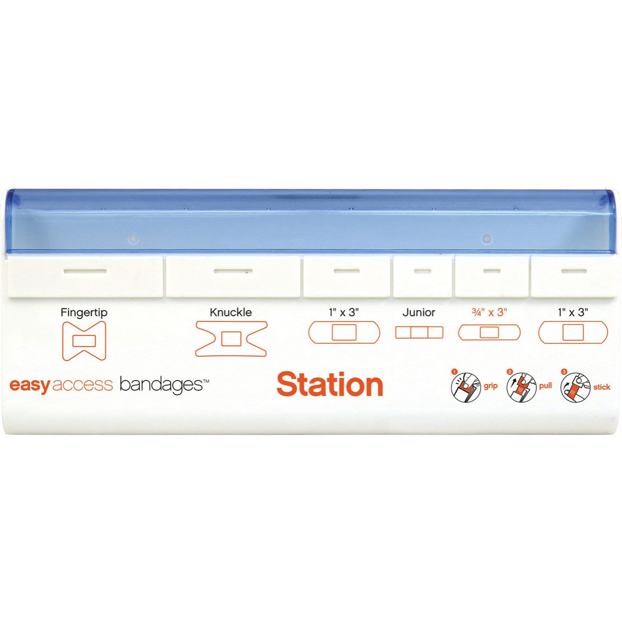 Easy Access Bandage 6PC Dispenser With Mounting Hardware