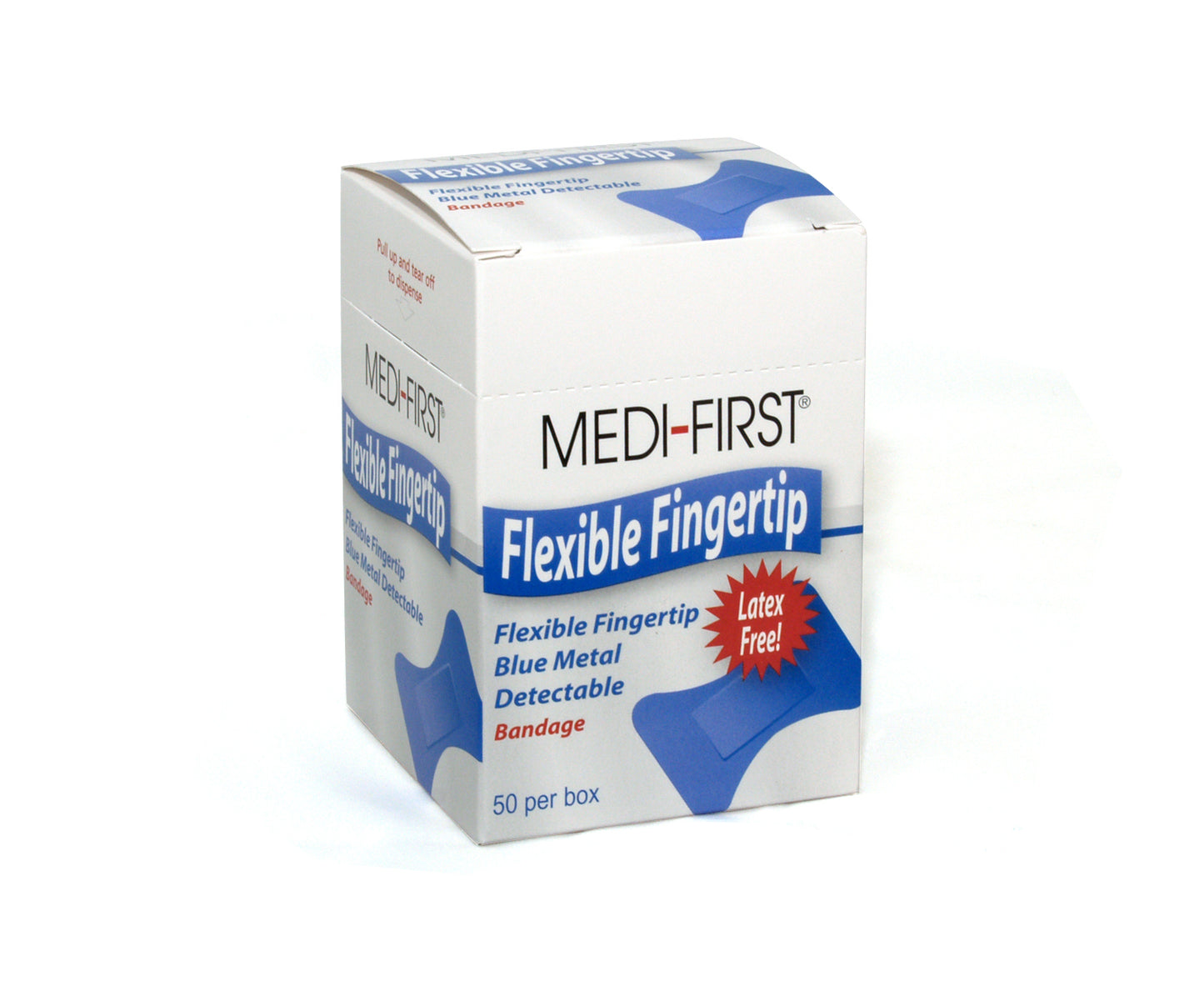 Blue Metal Detectable Woven Fingertip Bandages