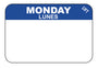 Monday - Lunes 1" x 1.5" Durable Day of the Week Date Label