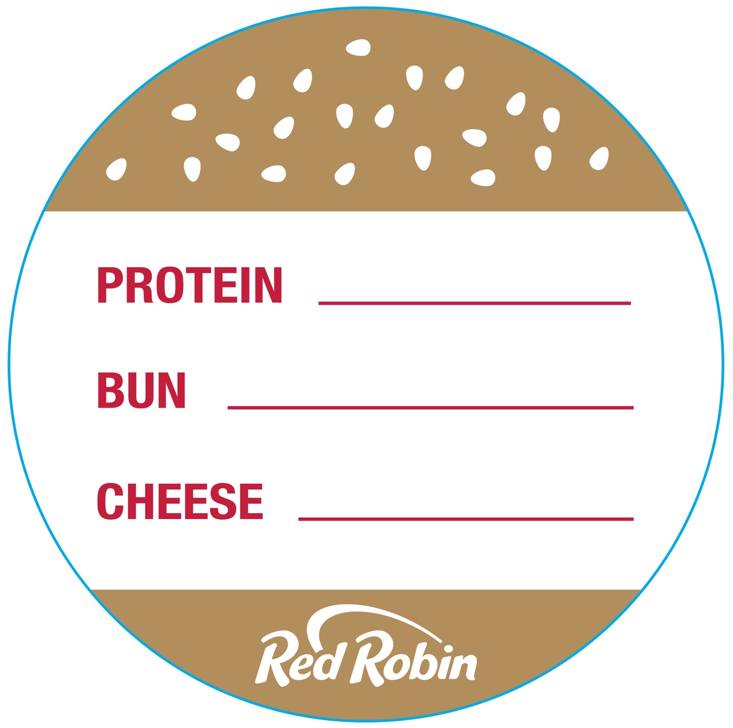 Red Robin Burger Label