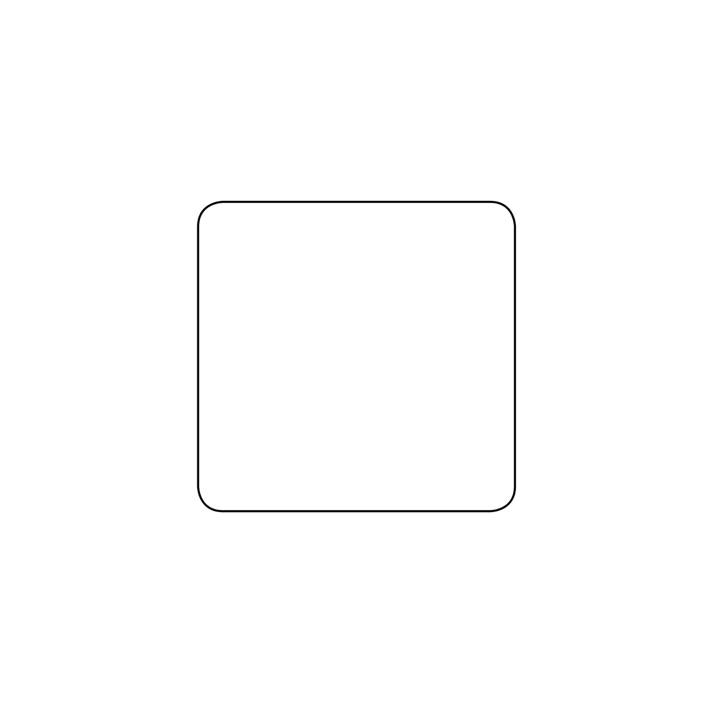 1" x 1" blank Durable Label
