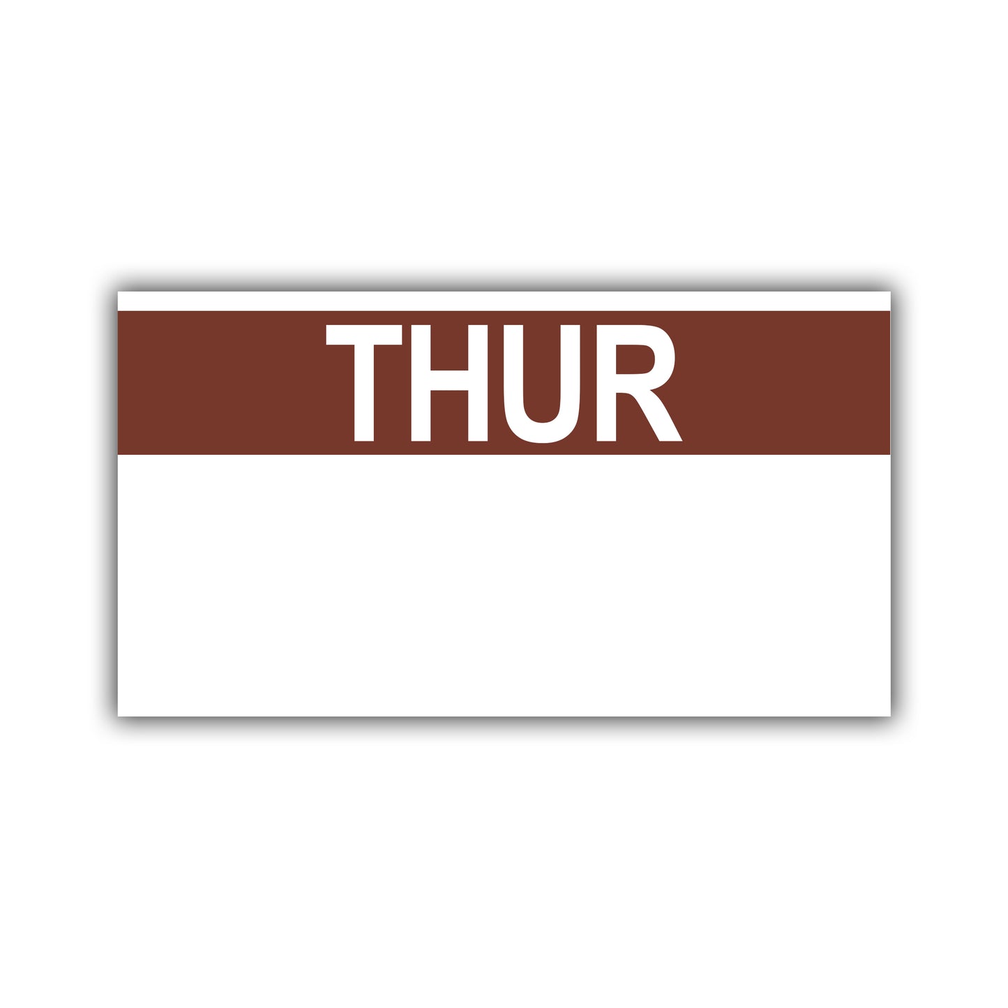 Thursday (for Paxar Single Line Date Labeler)