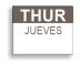 Thursday - Jueves (for Paxar Double Line Date Labeler)