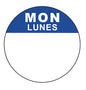 Monday - Lunes 1.5" Cold Temperature Day of the Week Date Label