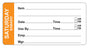 Saturday - Sabado 4" x 2" Removable Day of the Week Prep Date Labels®