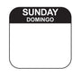 (discontinued) Sunday - Domingo .75" x .75" Dissolvable Date Label