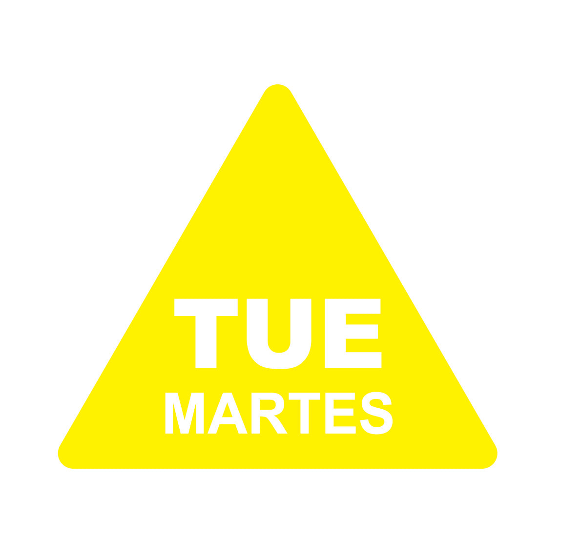 Tuesday - Martes .75 Dissolvable Date Label