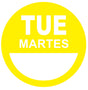 Tuesday-Martes 2" Cold Temperature Day of the Week Date Label