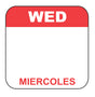 Wednesday - Miercoles 1" x 1" Dissolvable Date Label