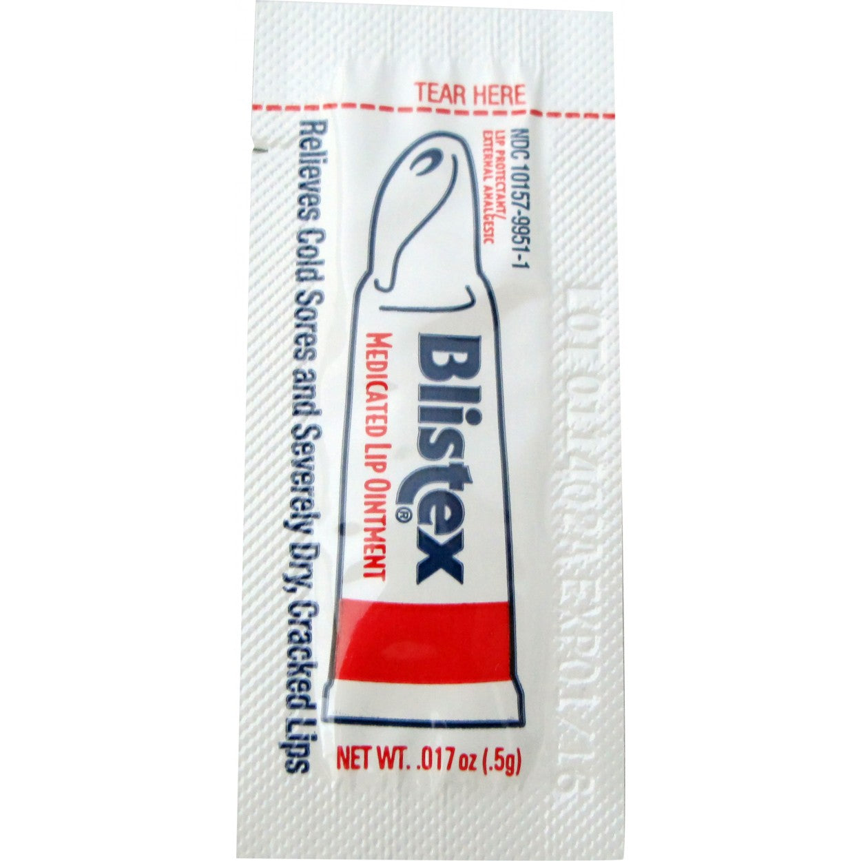 Medicated Lip Balm Single Use Packet 10/Bag