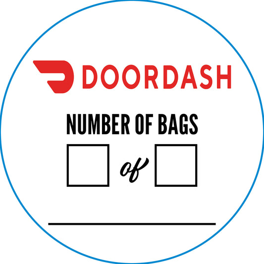 Tamper Indicating Label w-slits  "DOORDASH"