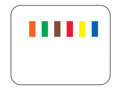 1.25" x 1.25" Printable Squares (7 color)