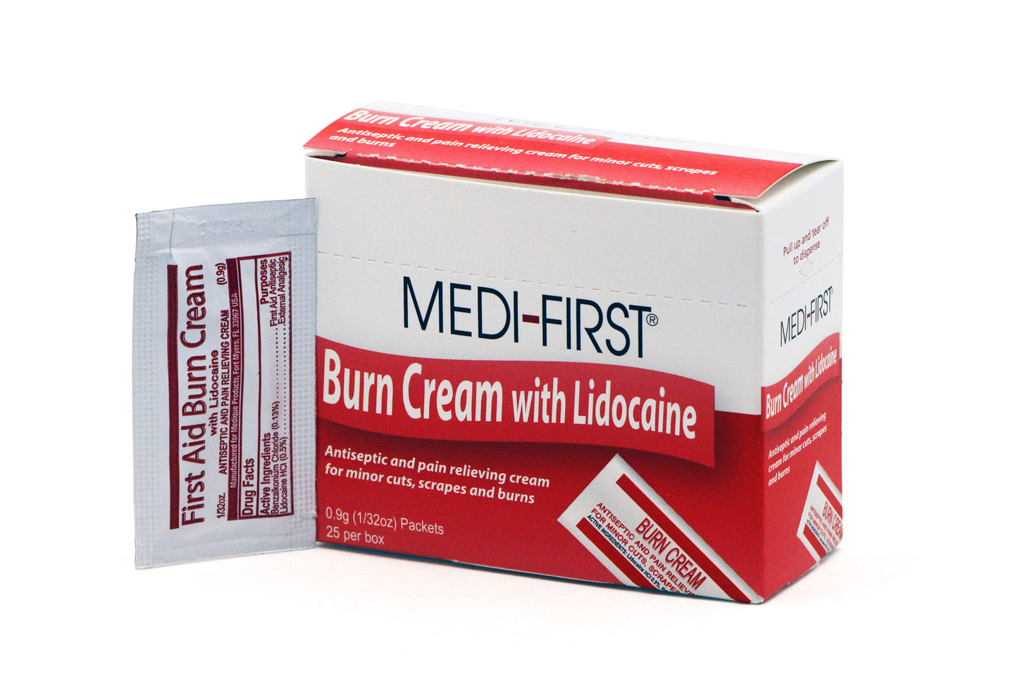 Burn Cream w/ Lidocaine, 0.9gm Pkt 25/box