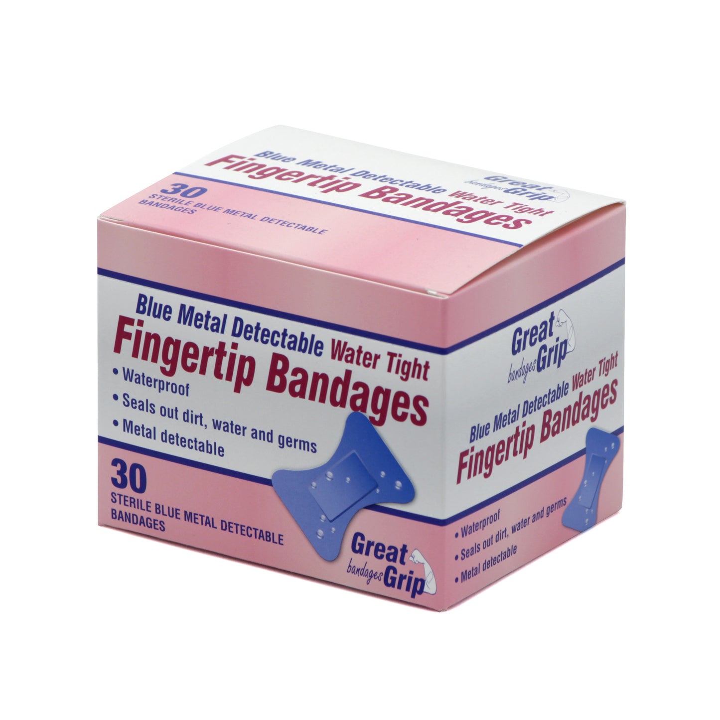 Blue Metal Detectable Water Tight Bandages Fingertip