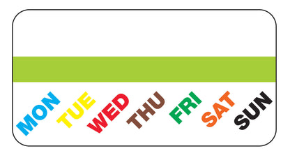 2" x 1" Durable 7-Day labels w-pattern adhesive (green)