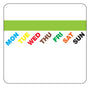 2" x 2" Durable 7-Day labels w-pattern adhesive (green)
