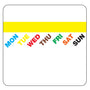 2" x 2" Durable 7-Day labels w-pattern adhesive (yellow)