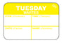 Tuesday - Martes 1" x 1.5" Durable "Quad" Day of the Week Date Label