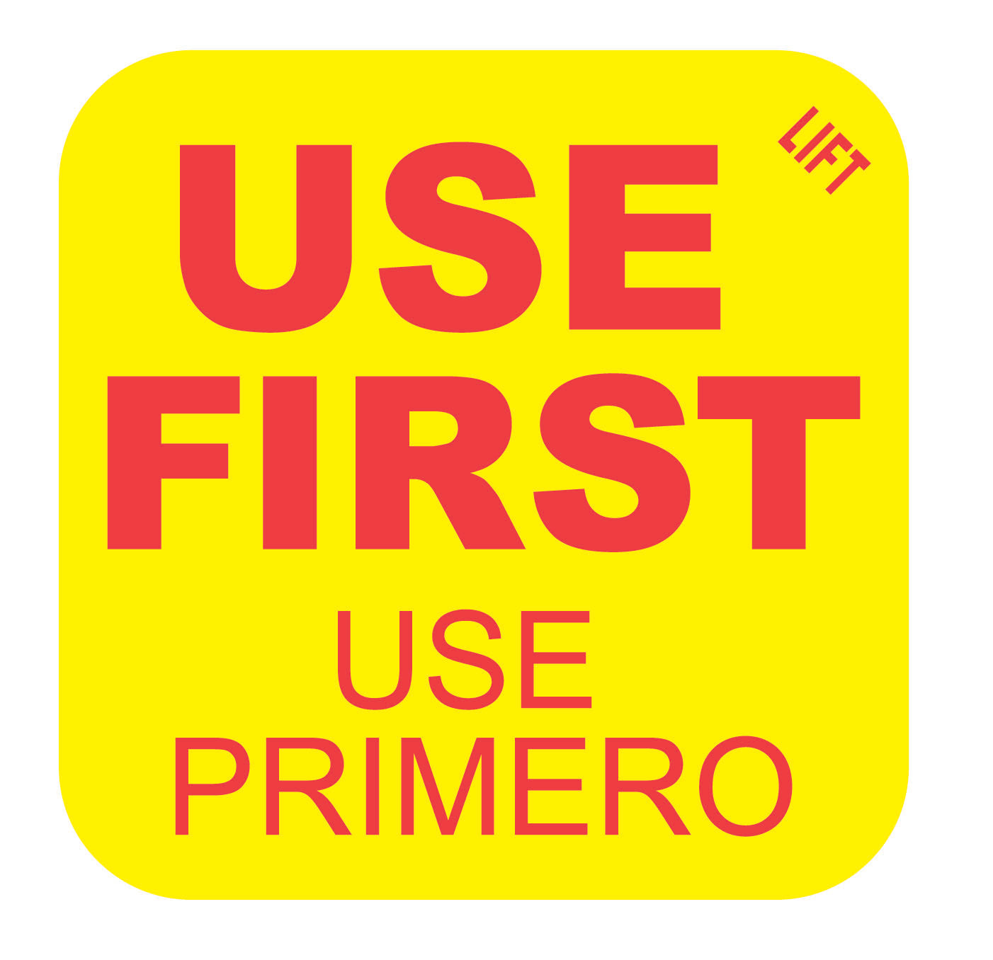 Use First Use Primero 1" x 1" Durable Date Label