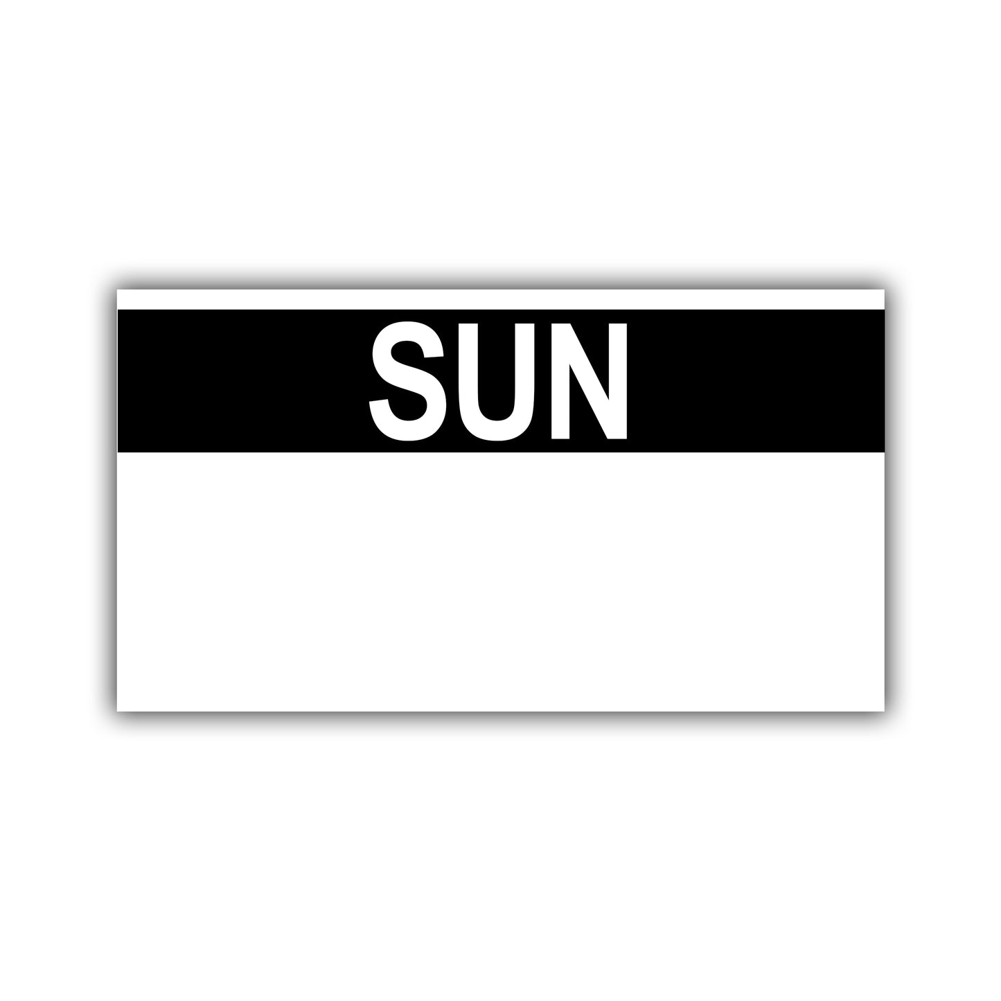 Sunday (for Paxar Single Line Date Labeler)