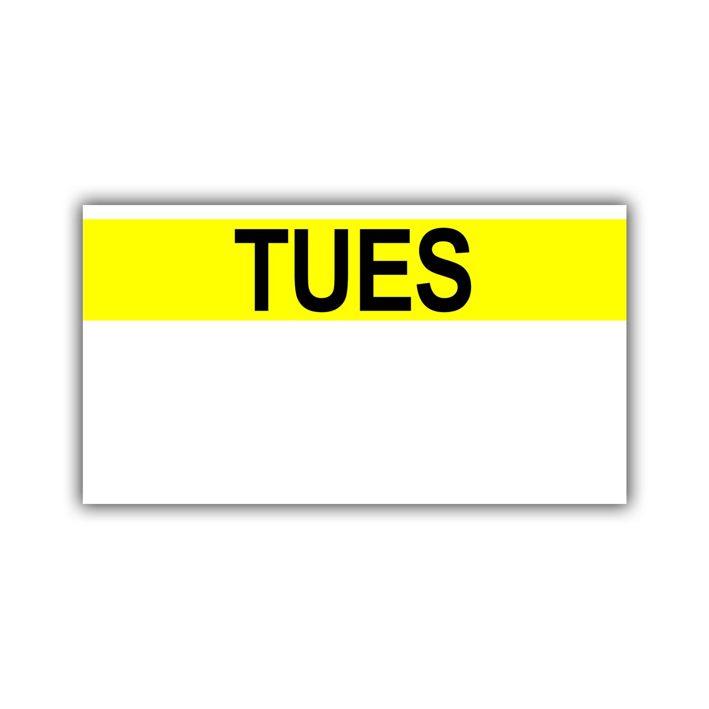 Tuesday (for Paxar Single Line Date Labeler)