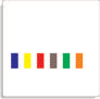 1.25" x 1.25" Printable Squares (7 color)