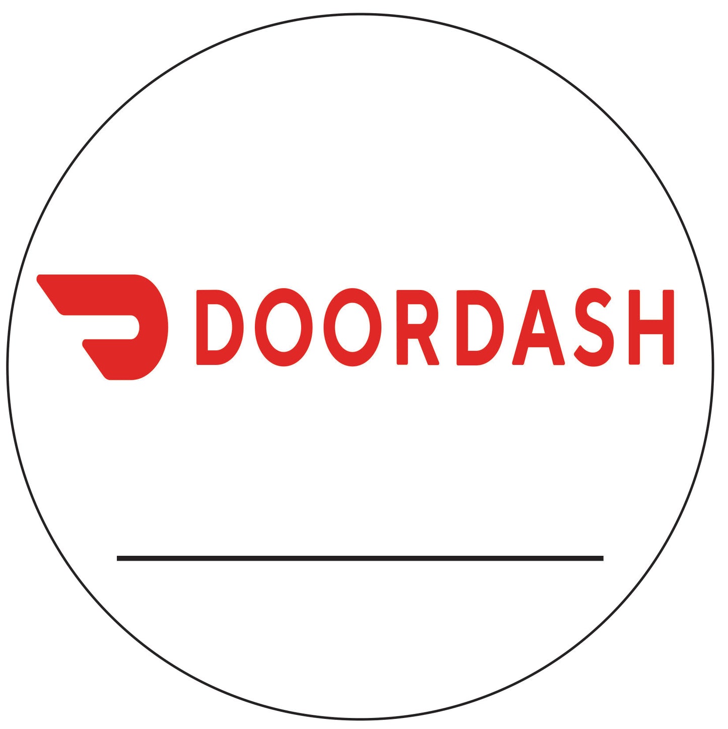 Tamper Indicating Label w-slits  "DOORDASH"