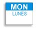 Monday - Lunes (for Paxar Double Line Date Labeler)