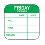 1" x 1" Friday-Viernes Removable Pull-Thaw Date Label®