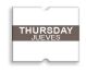 Thursday - Jueves (for Towa Double Line Date Labeler)