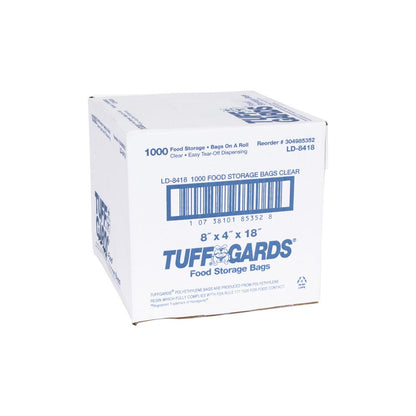 TuffGards Food - Freezer Bags 8" x 4" x 18"