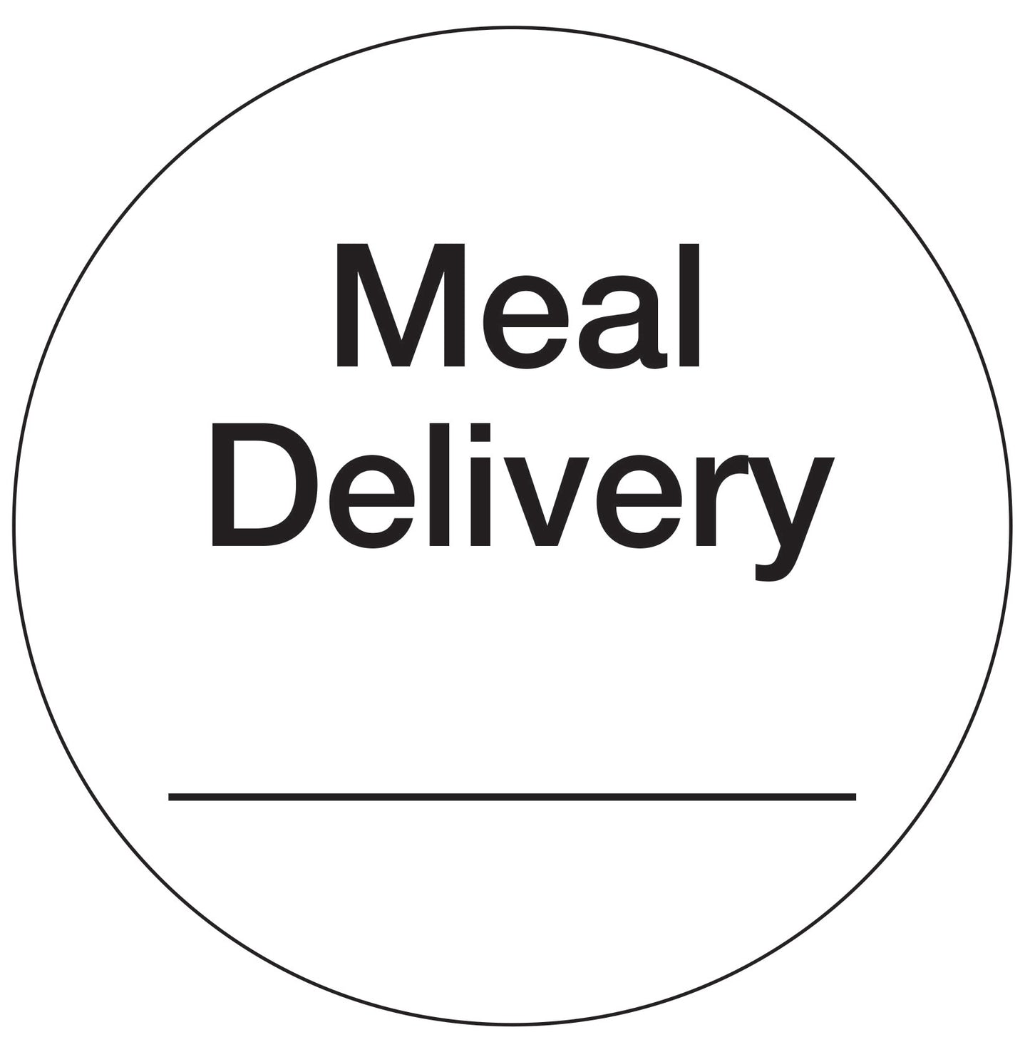 Tamper Indicating Label w-slits "Meal Delivery"