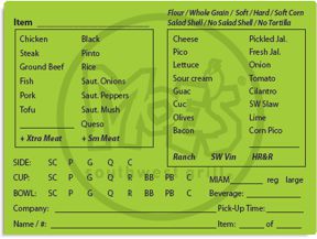 Moe's Carry Out-To Go Label