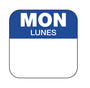 Monday - Lunes 1" x 1" Removable Day of the Week Date Label