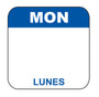 Monday - Lunes 1" x 1" Dissolvable Date Label