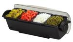 3 Quart Dome Garnish & Condiment Center (4 Tray)