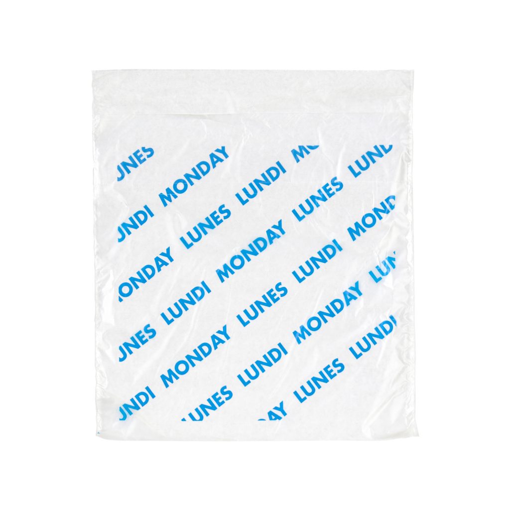 Monday - Lunes 8.5" x 8.5" Color Coded Portion Bag