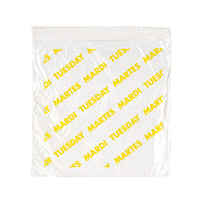 Tuesday - Martes 8.5" x 8.5" Color Coded Portion Bag