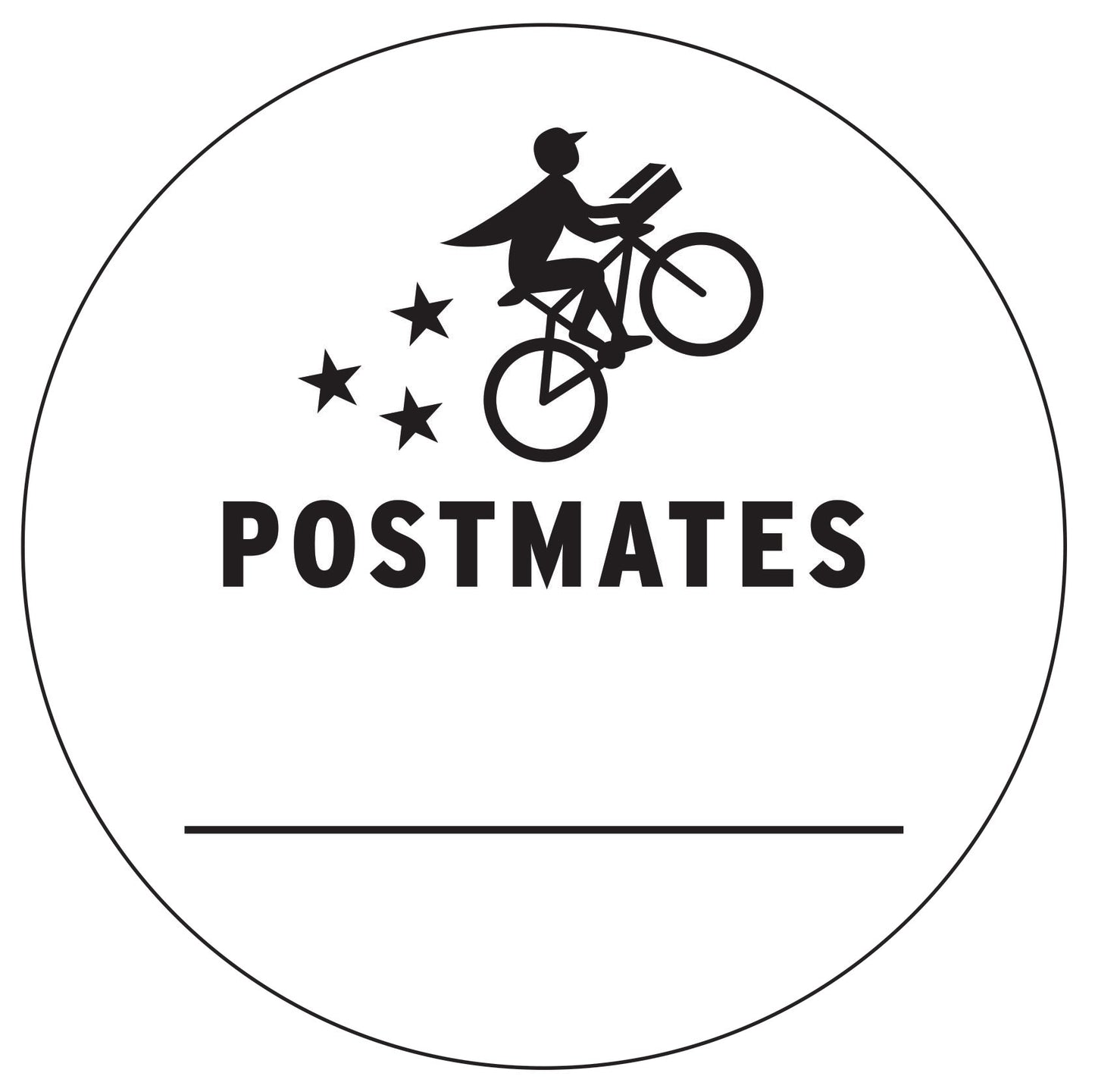 Tamper Indicating Label w-slits "POSTMATES"