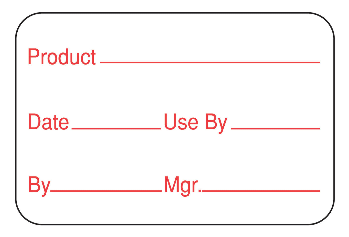 1" x 1.5" Dissolvable Product Date Label
