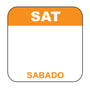 Saturday - Sabado 1" x 1" Dissolvable Date Label