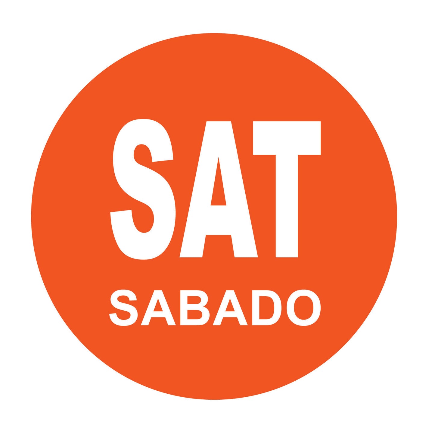 Saturday - Sabado .75" Cold Temperature Day of the Week Date Label