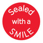 Tamper Indicating Label w-slits "Sealed with a Smile"