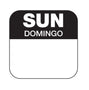 Sunday - Domingo 1" x 1" Removable Day of the Week Date Label