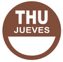 Thursday-Jueves 2" Cold Temperature Day of the Week Date Label