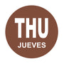 Thursday - Jueves .75" Cold Temperature Day of the Week Date Label