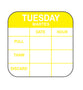 1" x 1" Tuesday-Martes Removable Pull-Thaw Date Label®