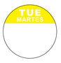 Tuesday - Martes 1" Cold Temperature Day of the Week Date Label