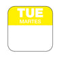 Tuesday - Martes 1" x 1" Removable Day of the Week Date Label