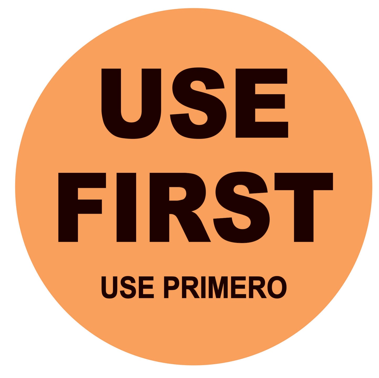 Use First Use Primero 3" Removable Date Label